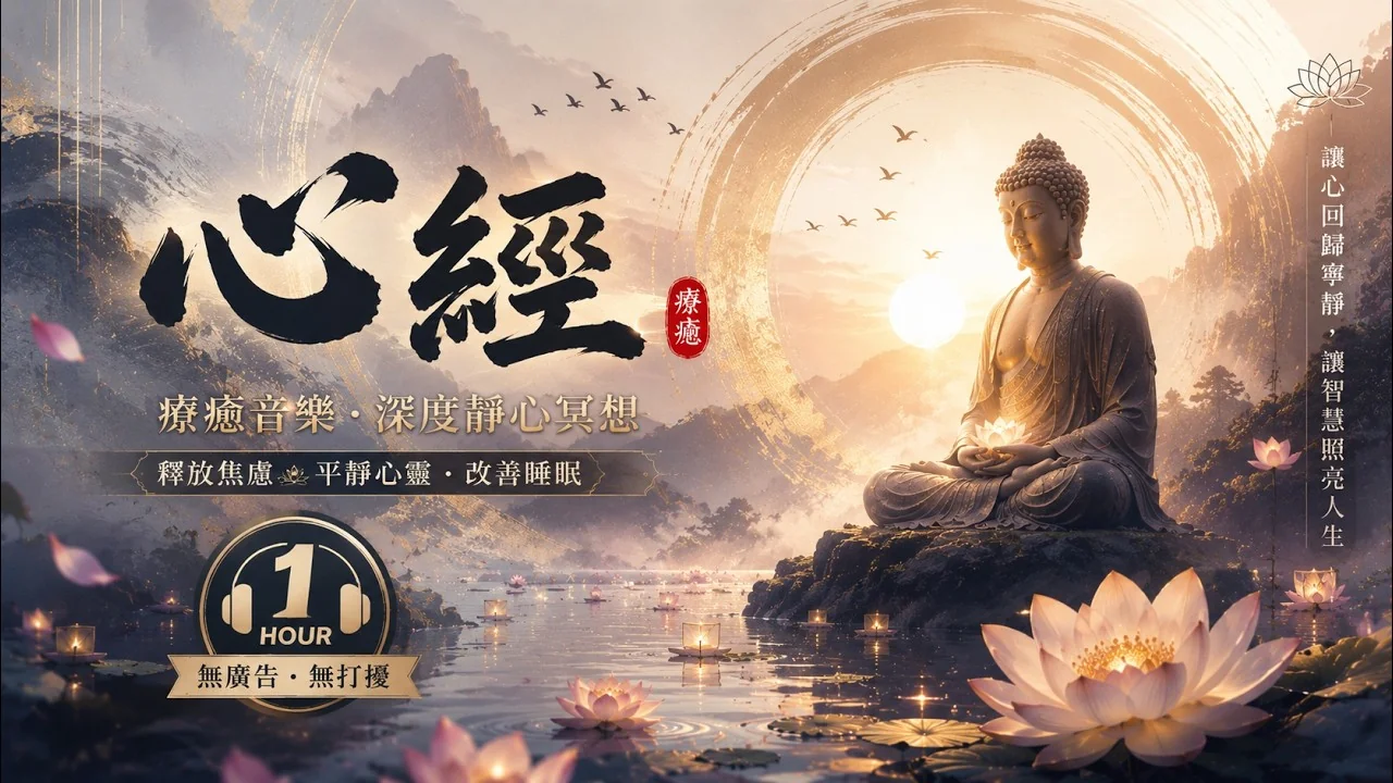 心經療癒音樂｜1 小時深度靜心冥想：釋放焦慮、平靜心靈、幫助入睡